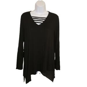 Linda Matthews Assymetrical Long Blouse
